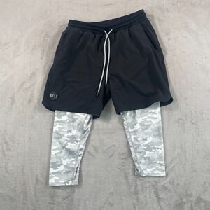 BYLT Active Shorts Men Small Black Liner 3/4 Leggings Gym Training Athletic